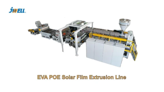 Aplicación de vidrio de máquina de extrusión de maquinaria plástica de película solar Poe de Jwell EVA