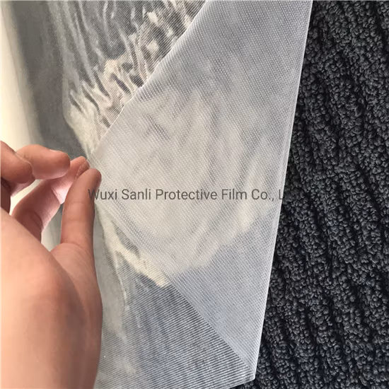 Película protectora de la alfombra de la superficie transparente de la venta caliente PE para la protección de la superficie de la alfombra