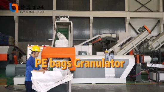 Plástico PE/PP/HDPE/LDPE/LLDPE/BOPP Película/Bolsa/Bolsa tejida/No tejido/Fibra/Planta de granulación/Línea de granulación/Reciclaje de aglomeración/Peletizadora compacta